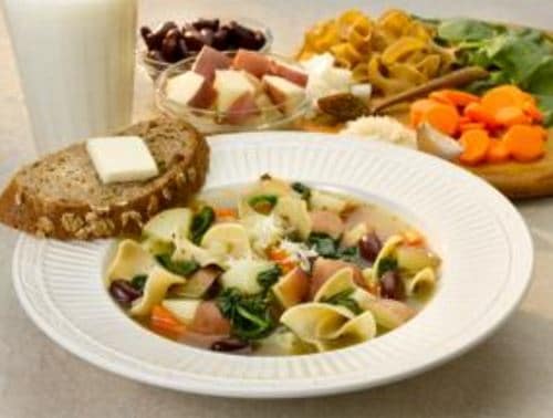 Hearty Mediterranean potato soup with vegetables