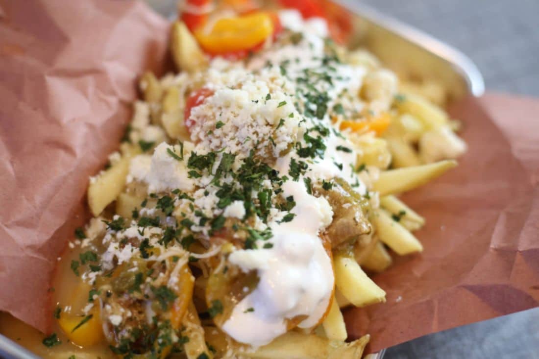 Potato & Green Chili Poutine Potato & Green Chili Poutine
